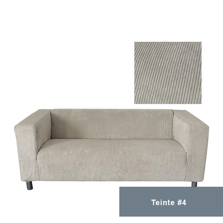 Housse pour canapé IKEA KLIPPAN velours côtelé taupe clair