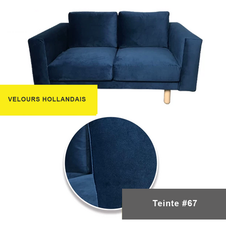 Housse pour canapé IKEA NORSBORG 2 places velours bleue marine