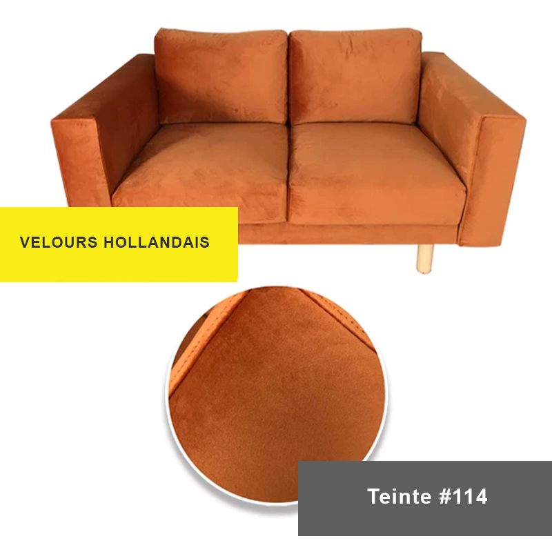 Housse pour canapé IKEA NORSBORG 2 places velours orange