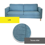 Housse pour canapé IKEA PARUP 2 places lin bleue