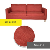 Housse pour canapé IKEA PARUP 2 places lin rouge