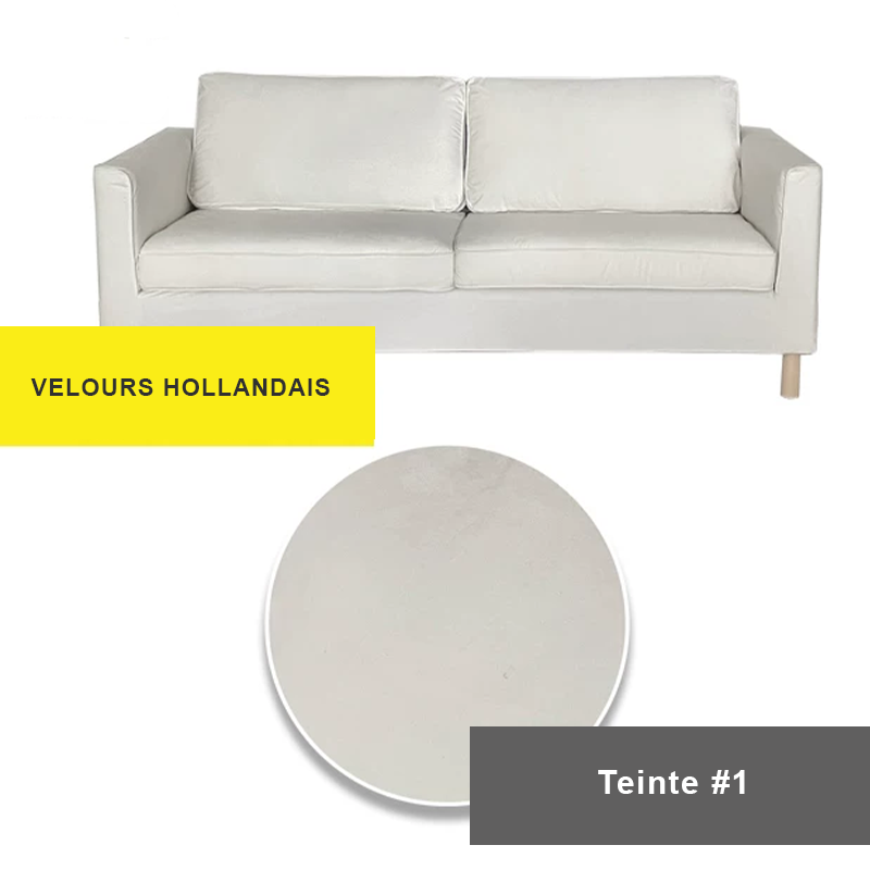 Housse pour canapé IKEA PARUP 2 places velours blanc