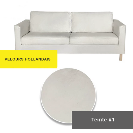 Housse pour canapé IKEA PARUP 2 places velours blanc