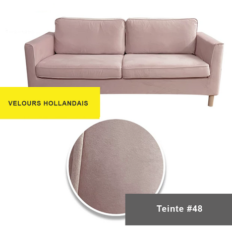 Housse pour canapé IKEA PARUP 2 places velours rose