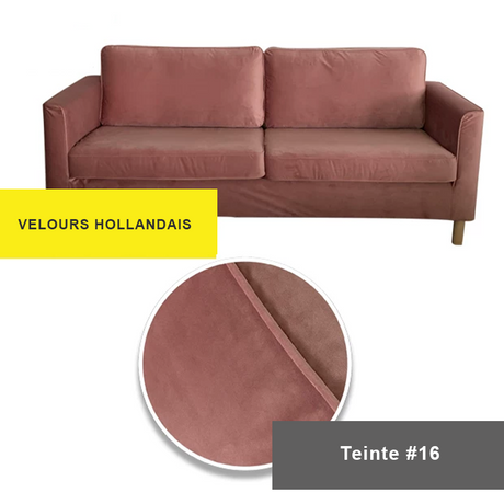 Housse pour canapé IKEA PARUP 2 places velours saumon