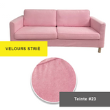 Housse pour canapé IKEA PARUP 2 places velours strié rose