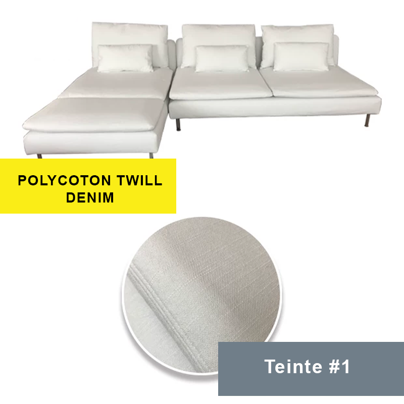 Housse pour canapé d'angle IKEA SODERHAMN blanc