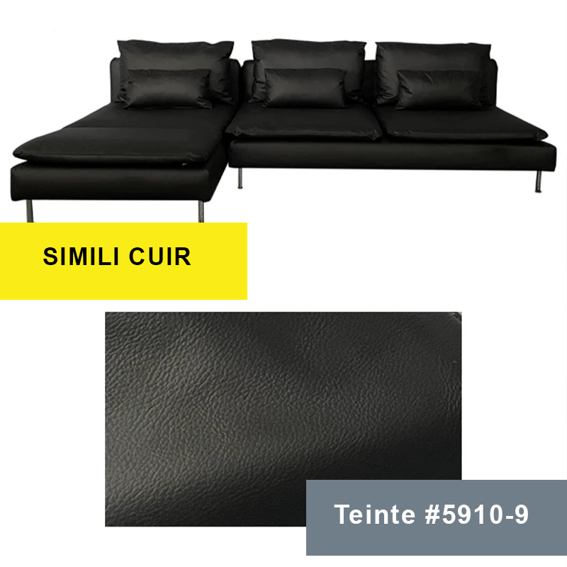 Housse pour canapé d'angle IKEA SODERHAMN cuir noir