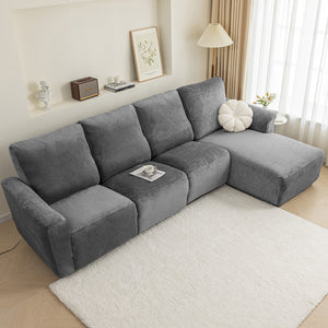 Relax verstelbare bankhoezen met of zonder chaise longue, fauteuil van puur fluweel