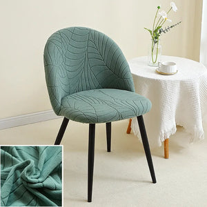 Housse pour chaise Mauricette maisonsdumonde texture feuille d'hibiscus