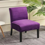 Housse pour chauffeuse, fauteuil bas velours violet