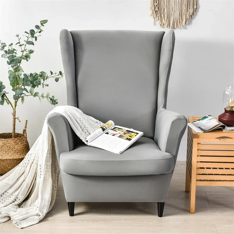 Housse pour fauteuil IKEA Strandmon lycra argent