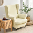 Housse pour fauteuil IKEA Strandmon lycra ivoire