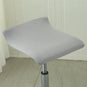 Housse pour tabouret de bar plat sans dossier argent