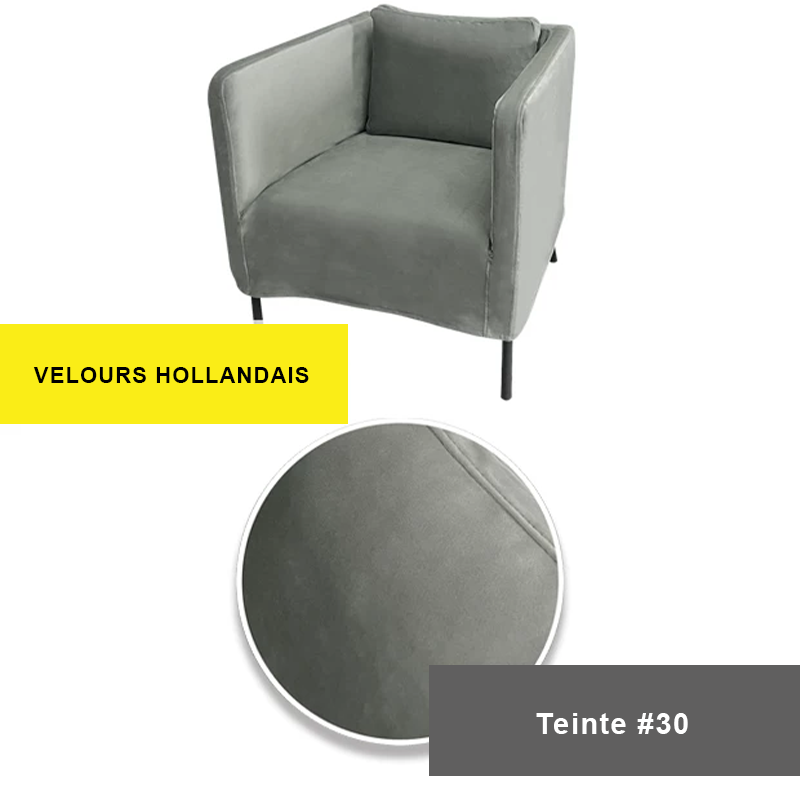 Housse prémium pour fauteuil IKEA EKERO velours gris