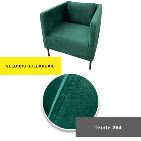 Housse prémium pour fauteuil IKEA EKERO velours vert