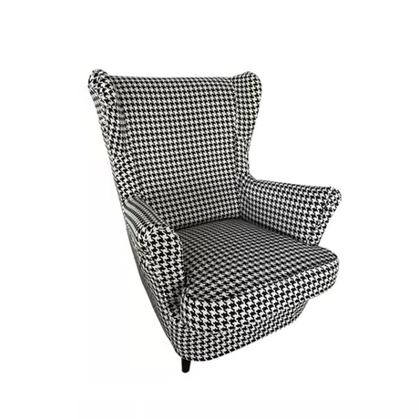 Housse prémium pour fauteuil IKEA STRANDMON motif noir et blanc