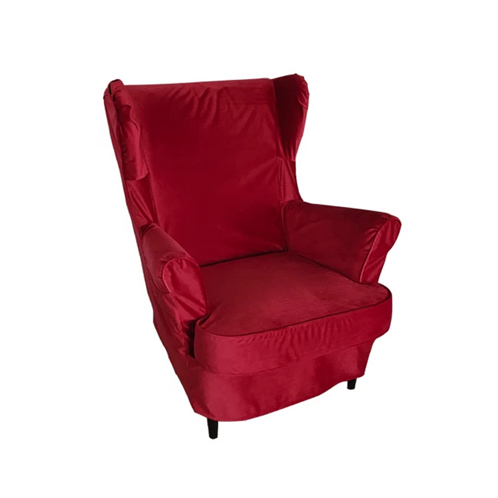 Housse prémium pour fauteuil IKEA STRANDMON velours rouge