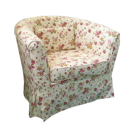 Housse prémium pour fauteuil IKEA TULLSTA motif fleur beige
