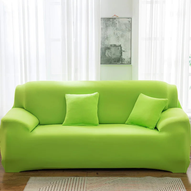 Housse protection extensible canapé vert pistache