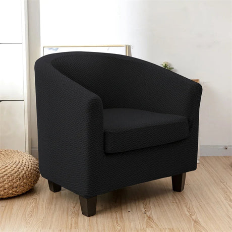 Housse de fauteuil cabriolet Jacquard damassé noir