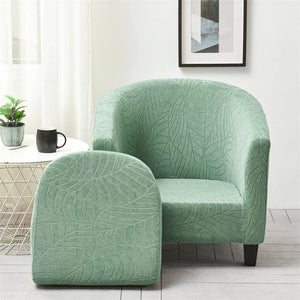 Hoes voor converteerbare fauteuil met hibiscusbladtextuur - Set van 2 hoezen (frame en zitting)