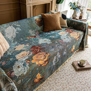 Groot formaat luxe banksprei in vintage olieverfstijl - collectie 2024