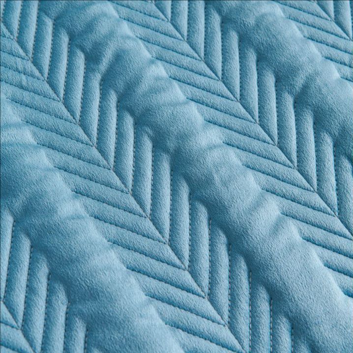 velours épais bleue chevrons