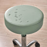 Housse tabouret rond imperméable simili cuir vert