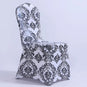 Housse de chaise mariage motif doré noir