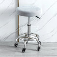 Housse de tabouret rond super extensible argent