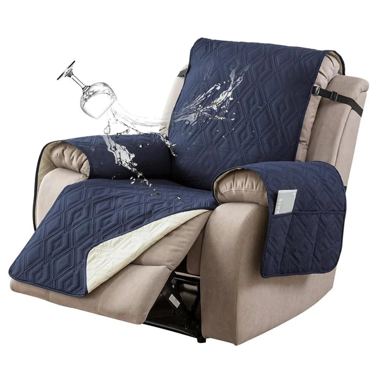 housse fauteuil animaux domestiques bleue marine