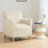 Housse pour fauteuil club pur velours beige