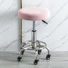 Housse de tabouret rond super extensible rose