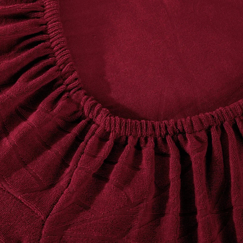 Tissu extensible imperméable hibiscus bordeaux