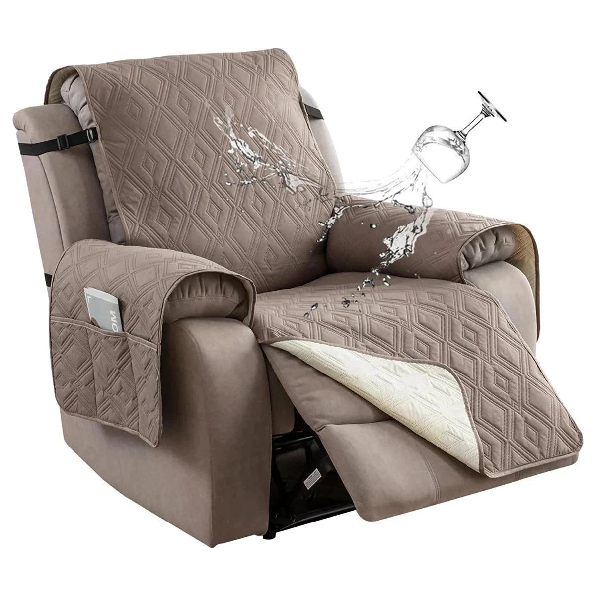 housse fauteuil animaux domestiques khaki