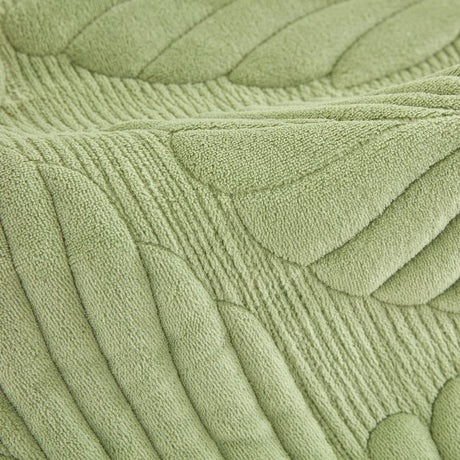 velours matelassé vert matcha