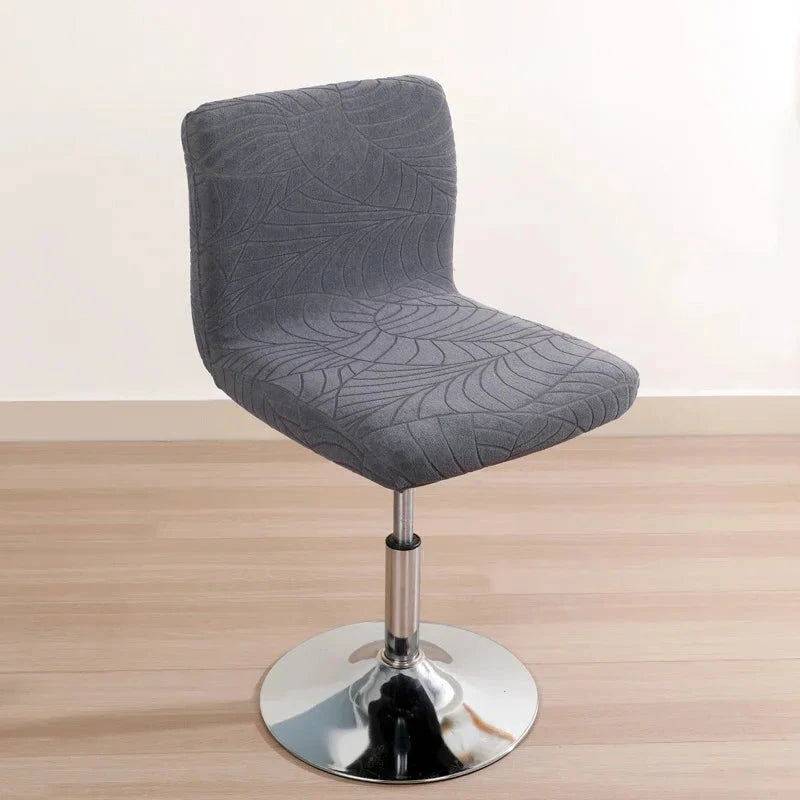 Housse de chaise de bar imperméable hibiscus gris