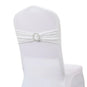 ruban à paillette élastique pour chaise de mariage blanc