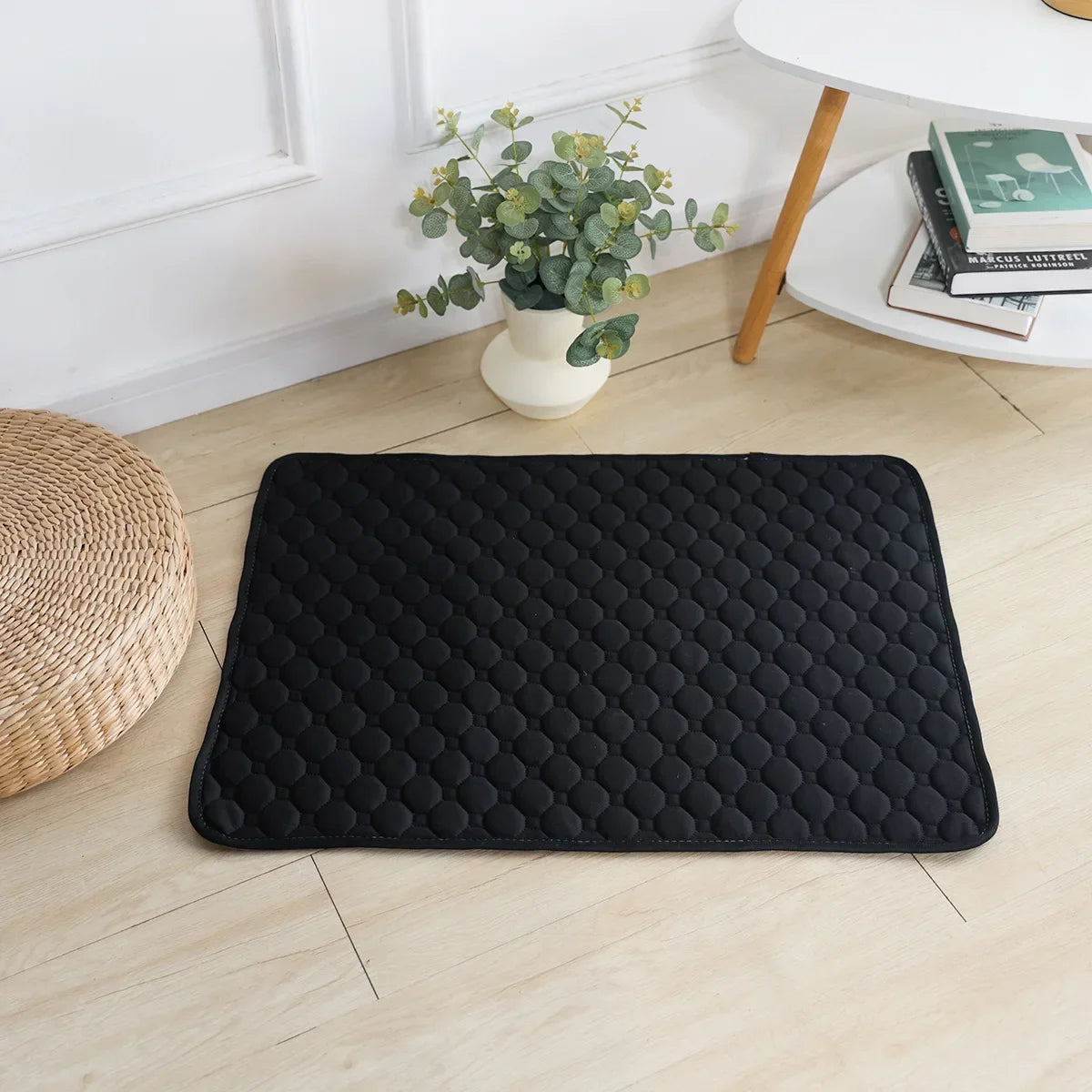 Tapis de protection imperméable, absorbant urine pour chiens chats noir
