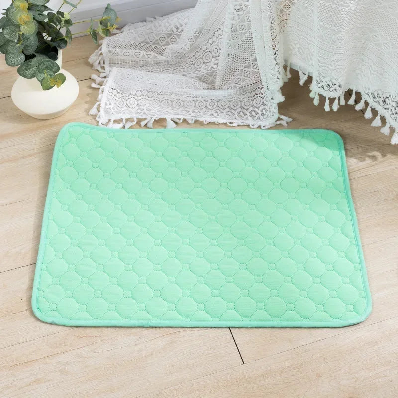 Tapis de protection imperméable, absorbant urine pour chiens chats vert tendre