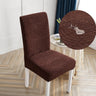 Housse de chaise imperméable hibiscus marron