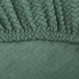 tissu extensible velours damassé vert matcha