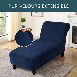 Hoes voor eenpersoons chaise longue puur fluweel Casaharmony