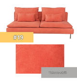 Housse canapé IKEA SODERHAMN luxe velours strié orange