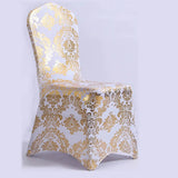 Housse de chaise mariage motif doré  Casaharmony