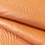 tissu imperméable anti griffes hibiscus orangé