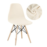 Housses de chaise scandinave velours damassé beige