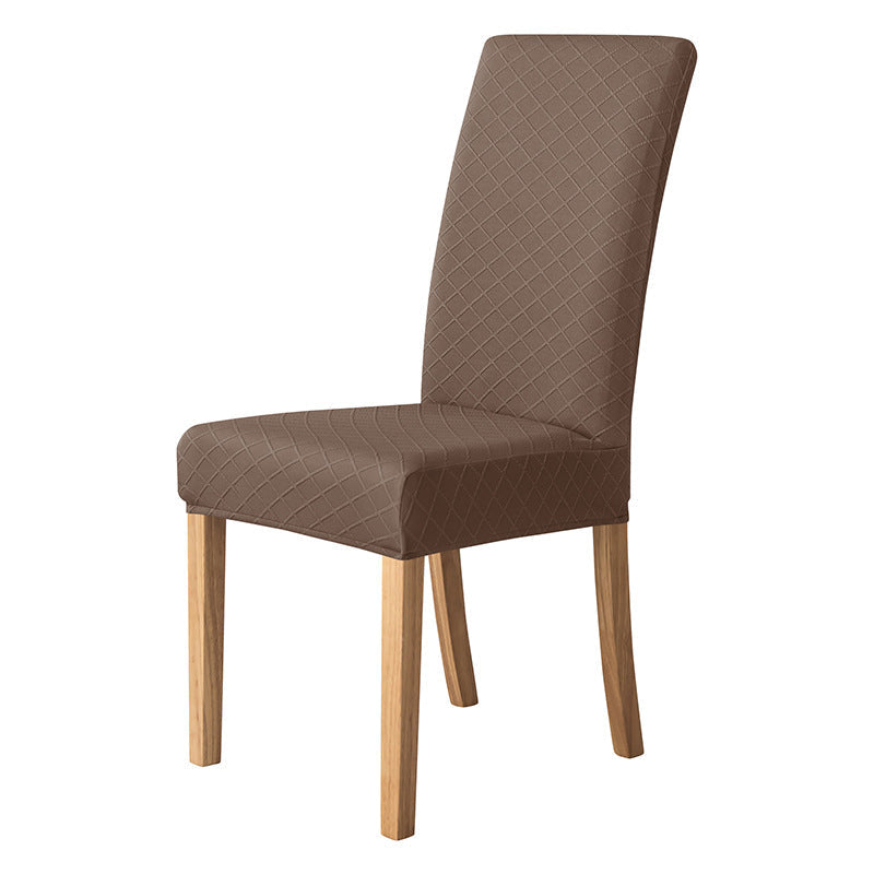 Housses de chaises extensibles lycra losange marron