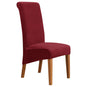 Housses de chaises hautes velours bordeaux